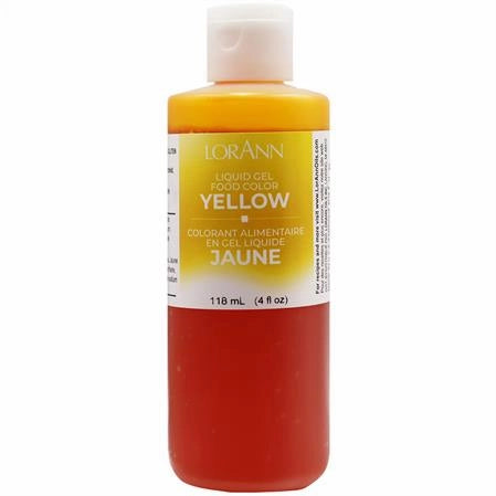 4oz  yellow liquid gel food coloring - fun foods canada