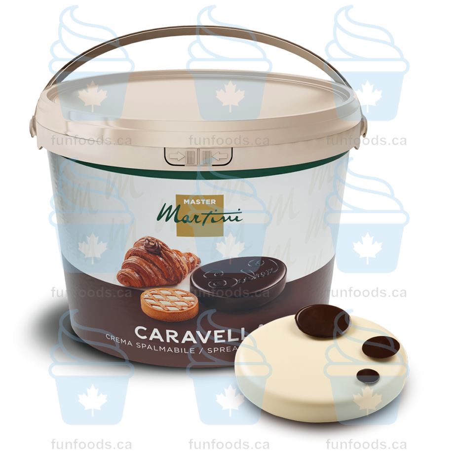 Caravella White Chocolate Spreadable Cream Coating - 5 KG Bucket - Canadian Distributor