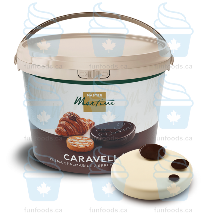 Caravella White Chocolate Spreadable Cream Coating - 5 KG Bucket - Canadian Distributor