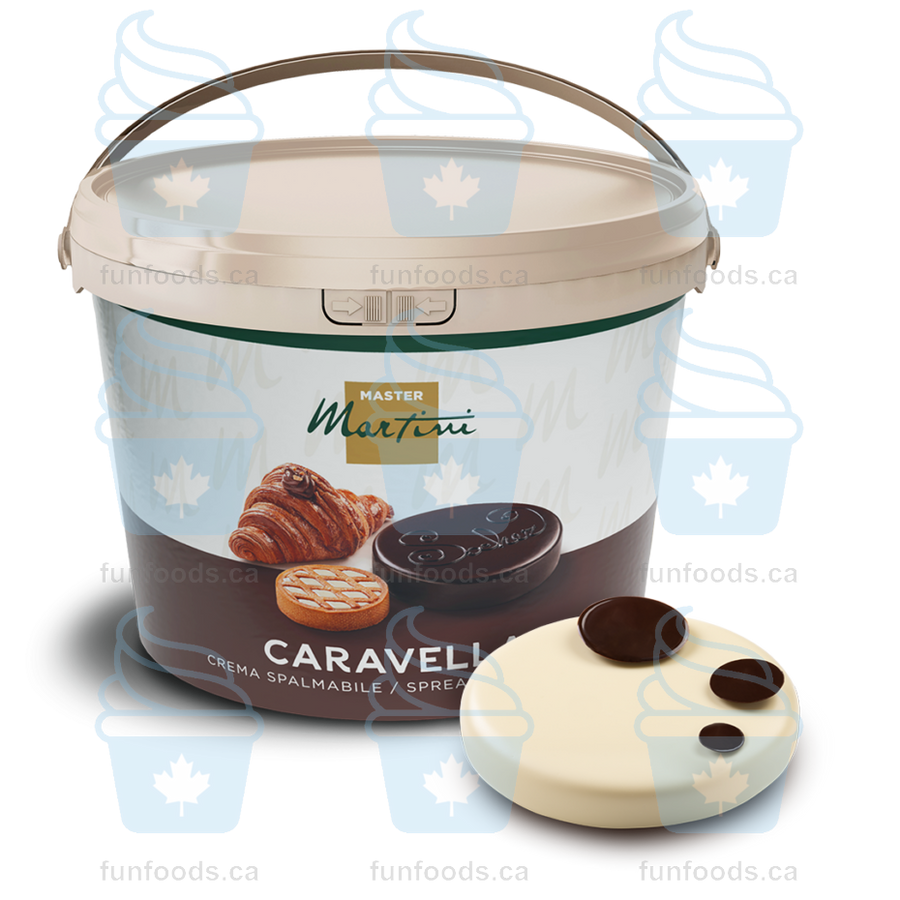 Caravella White Chocolate Spreadable Cream Coating - 5 KG Bucket - Canadian Distributor