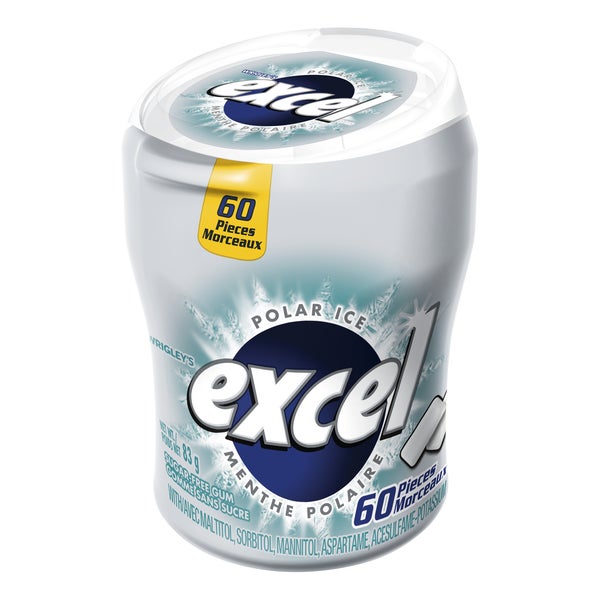 Sugar-free Polar Ice Gum Bottles - 24 x Packs of 60 - Excel - Canadian Distribution