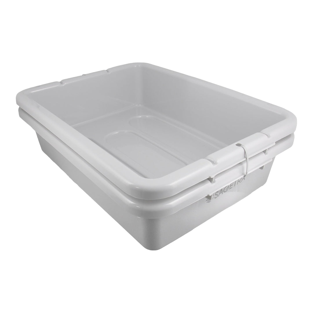 Sagetra Grey Bus Box 50.8 cm × 38.1 cm × 12.7 cm (20 in × 15 in × 5 in) Pack of 2 - Restaurant Equipment and Smallwares - Canadian Distribution
