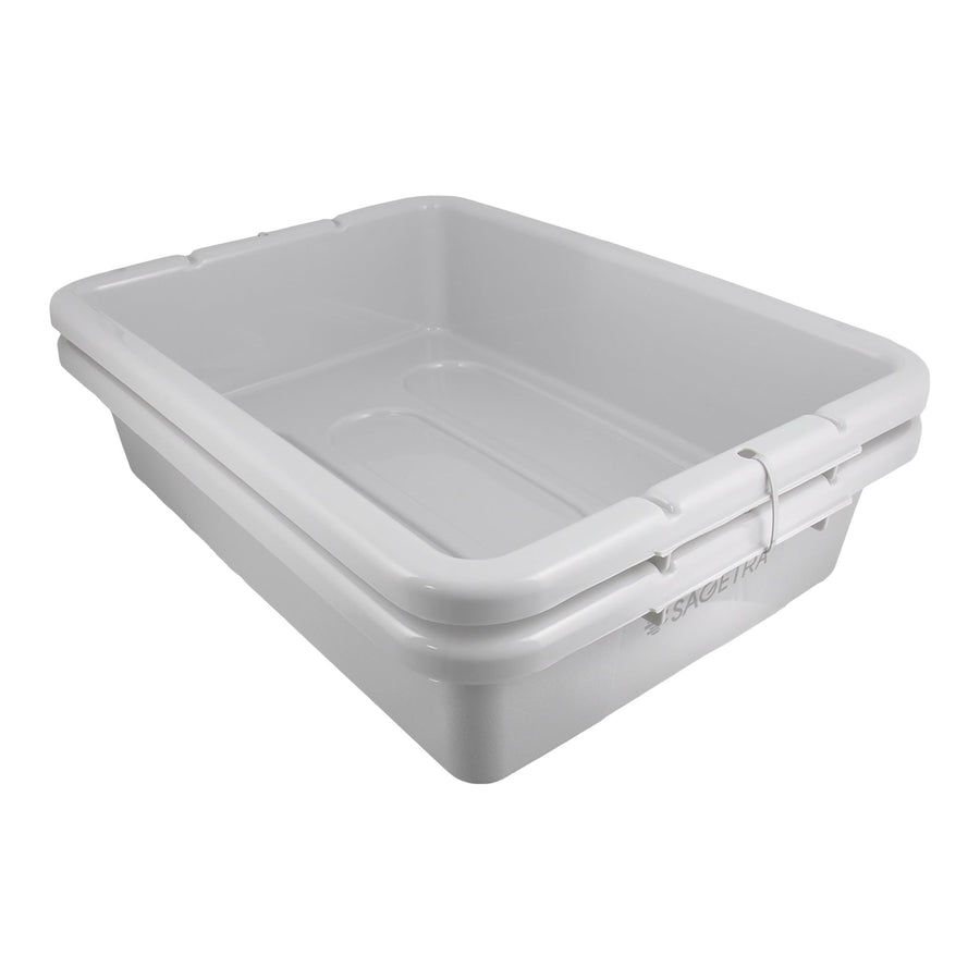 Sagetra Grey Bus Box 50.8 cm × 38.1 cm × 12.7 cm (20 in × 15 in × 5 in) Pack of 2 - Restaurant Equipment and Smallwares - Canadian Distribution