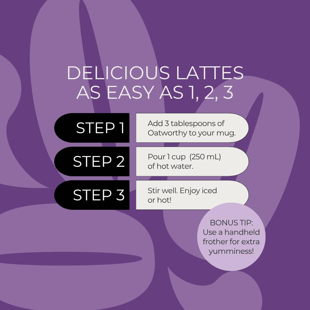 Oatworthy, Oat Milk Latte, London Fog, 336g - Canadian Distribution - Ships Free Within Canada on Orders Above CAD $199