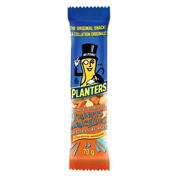 Honey-roasted Peanuts - 48 × 70 g - Planters - Canadian Distribution