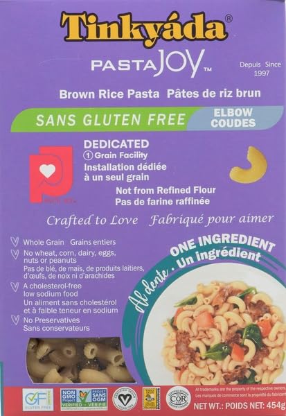 Tinkyada Brown Rice Elbow Pasta, 2 x 454g - Canadian Distribution - Ships Free Within Canada on Orders Above CAD $199