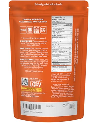 LOOV – Organic Nutritional Yeast Flakes – Unfortified – 227g