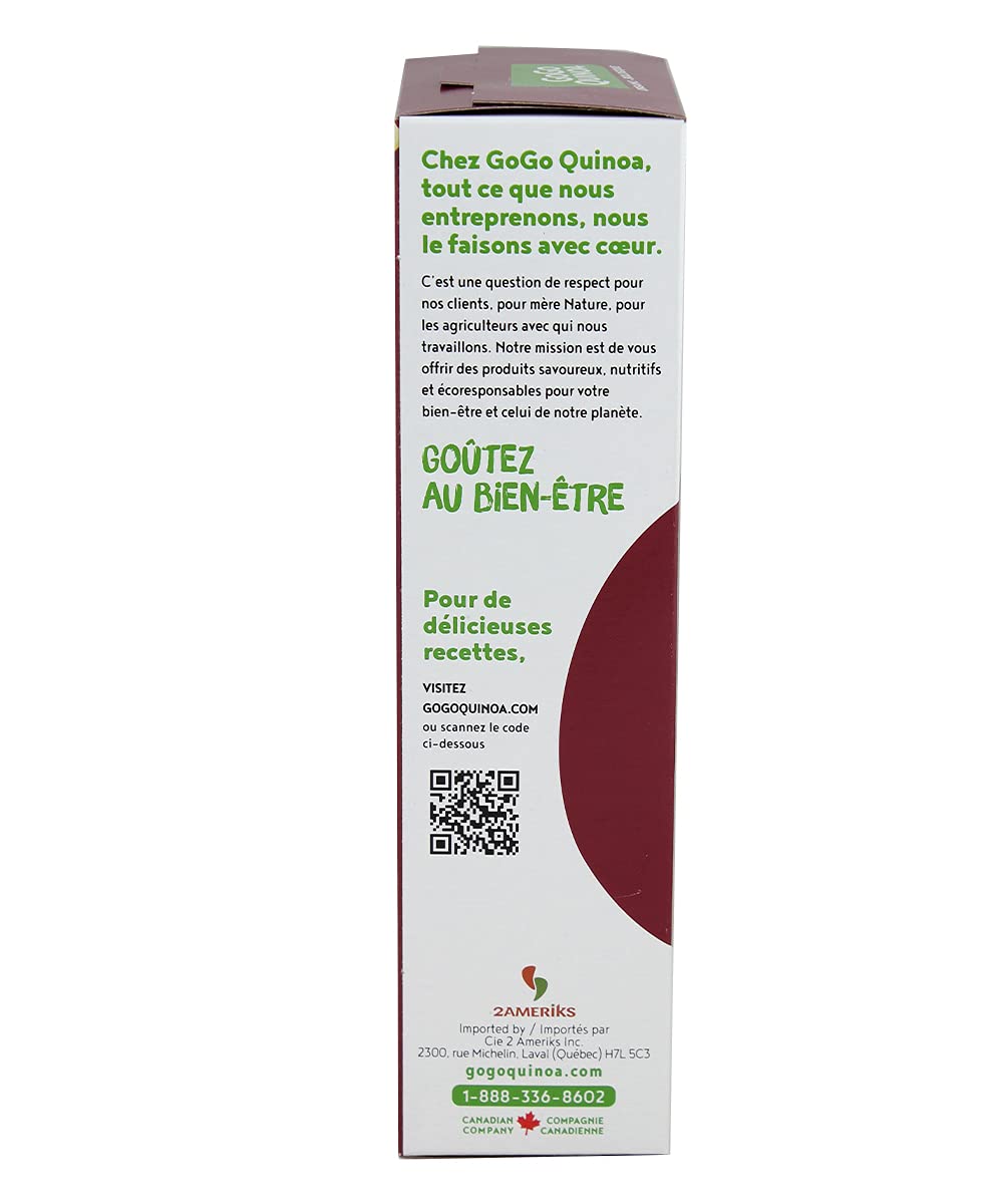 GoGo Quinoa Organic Macaroni Pasta - Rice & Quinoa Blend, Gluten Free, Cooks in 3 Minutes, 2 x 227g - Canadian Distribution - Ships Free Within Canada on Orders Above CAD $199