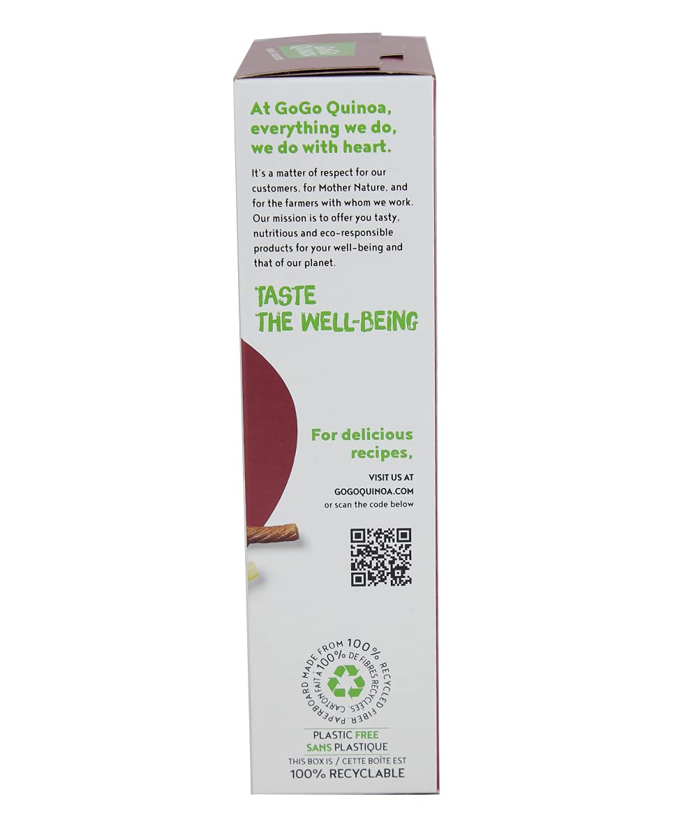 GoGo Quinoa Organic Macaroni Pasta - Rice & Quinoa Blend, Gluten Free, Cooks in 3 Minutes, 2 x 227g - Canadian Distribution - Ships Free Within Canada on Orders Above CAD $199