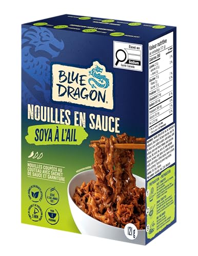 Blue Dragon Soy Garlic Saucy Noodles 2 x 121g – Ready in 5 Minutes - Canadian Distribution - Ships Free Within Canada on Orders Above CAD $199