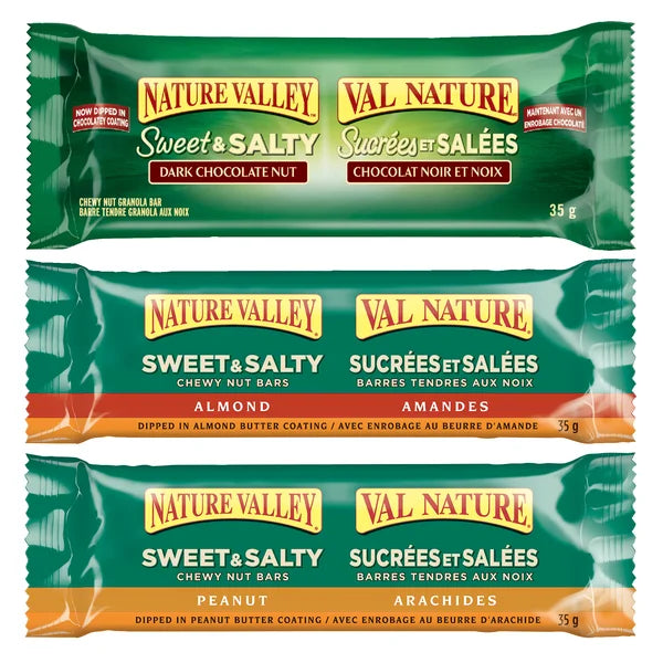 Sweet and Salty Granola Bars Variety Pack - 144 × 35 g - Nature Valley - Canadian Distribution - Ships Free Within Canada on Orders Above CAD $199