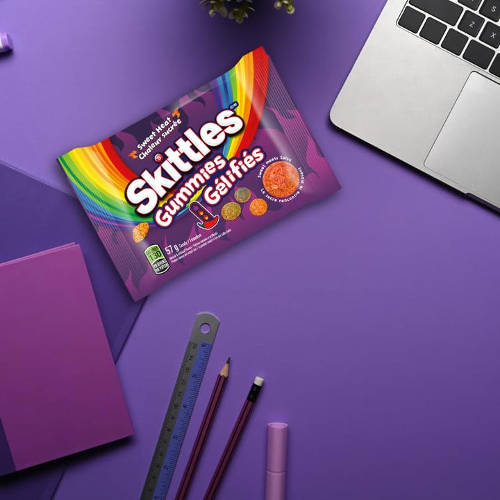 Skittles Sweet Heat Gummy Candy - 18 Pack Bundle (57g Each) - Canadian Distribution - Ships Free Within Canada on Orders Above CAD $199