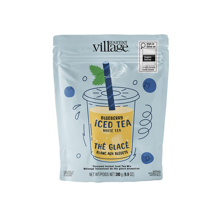 Gourmet du Village Blueberry White Iced Tea (2 Packs) - Canadian Distribution - Ships Free Within Canada on Orders Above CAD $199