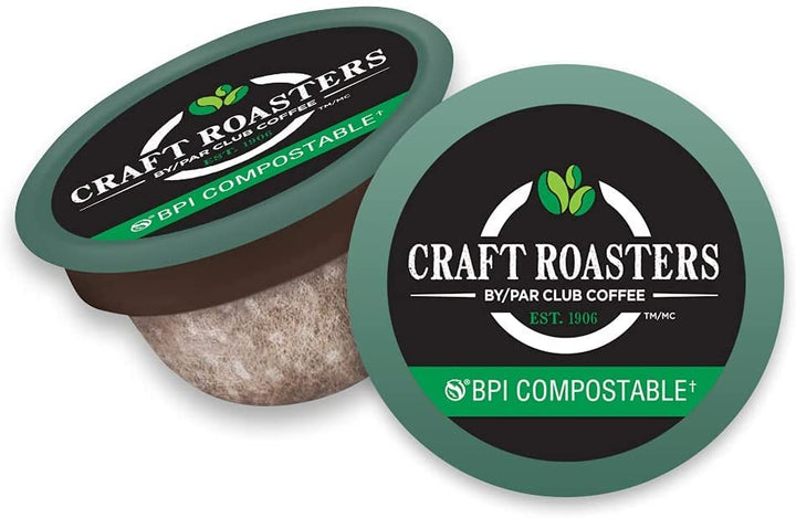 Club Coffee – Craft Roasters Coffeehouse – Medium Roast Pods – 72 Compostable K Cups