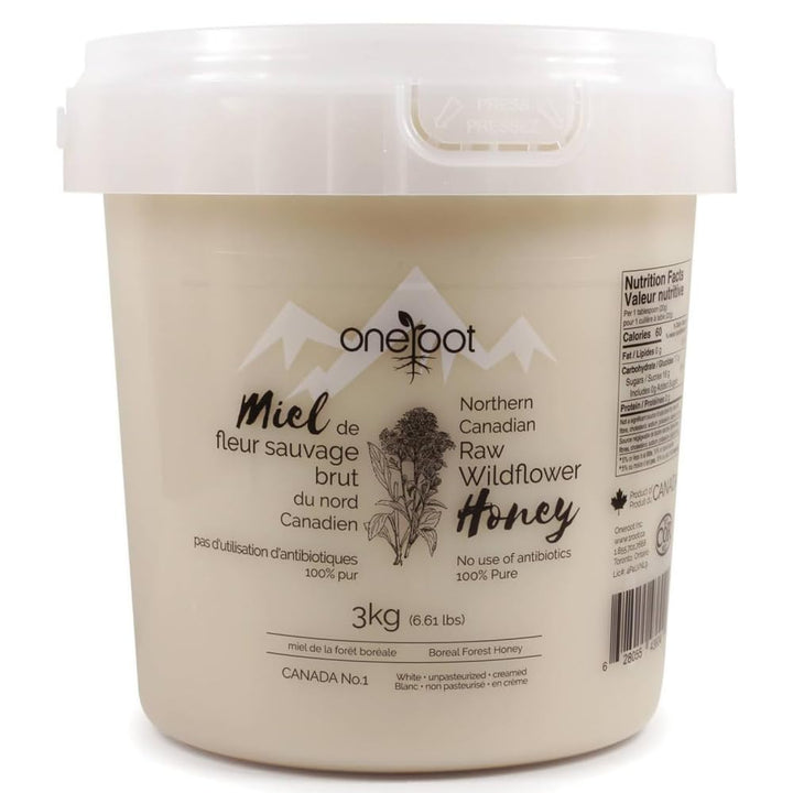 ONEROOT – Raw Wildflower Honey – Unpasteurized Creamed – 3kg