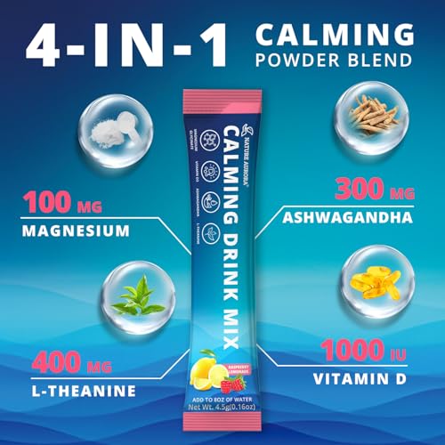 Adaptogenic Drink Mix – Electrolytes and Magnesium – Raspberry Lemonade – 20 Sticks