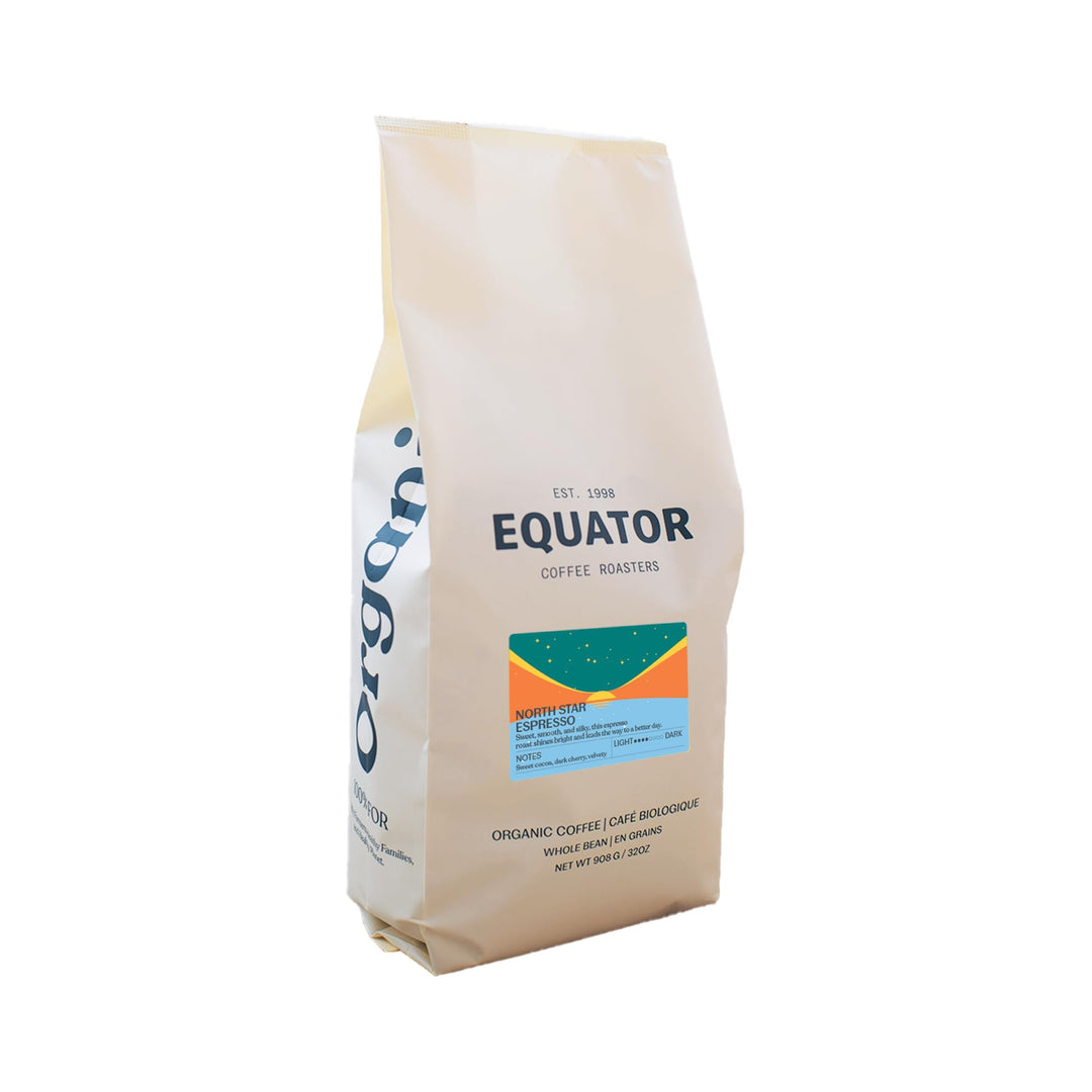 Equator Coffee Roasters – North Star Espresso Blend – Cocoa and Dark Cherry – 12oz – Organic