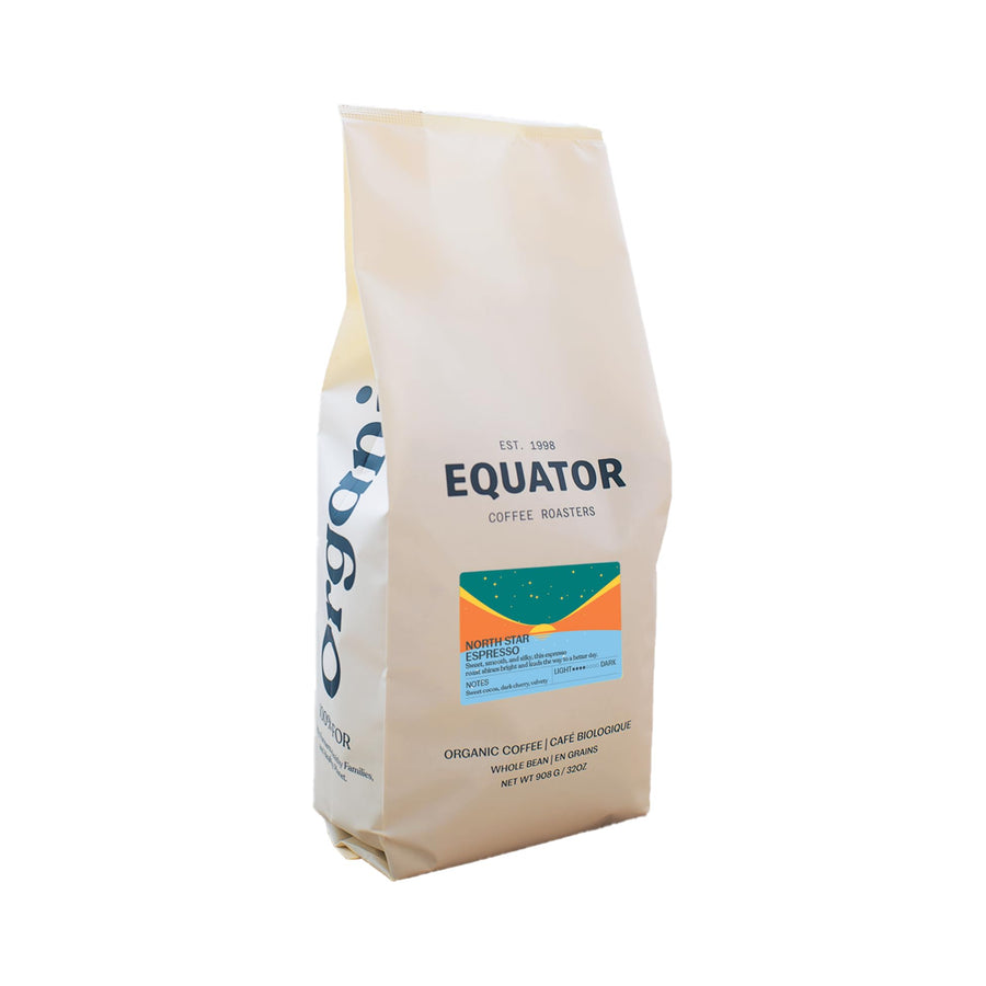 Equator Coffee Roasters – North Star Espresso Blend – Cocoa and Dark Cherry – 12oz – Organic
