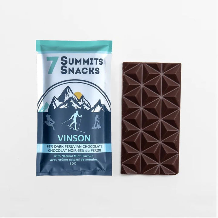 7 Summits Snacks Vinson Superfood Chocolate Bar 2 x 80g - Canadian Distribution - Ships Free Within Canada on Orders Above CAD $199