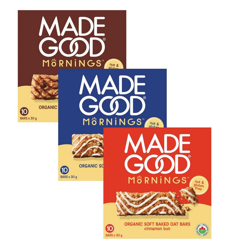 MadeGood – Mornings Soft-Baked Oat Bars – Variety Pack