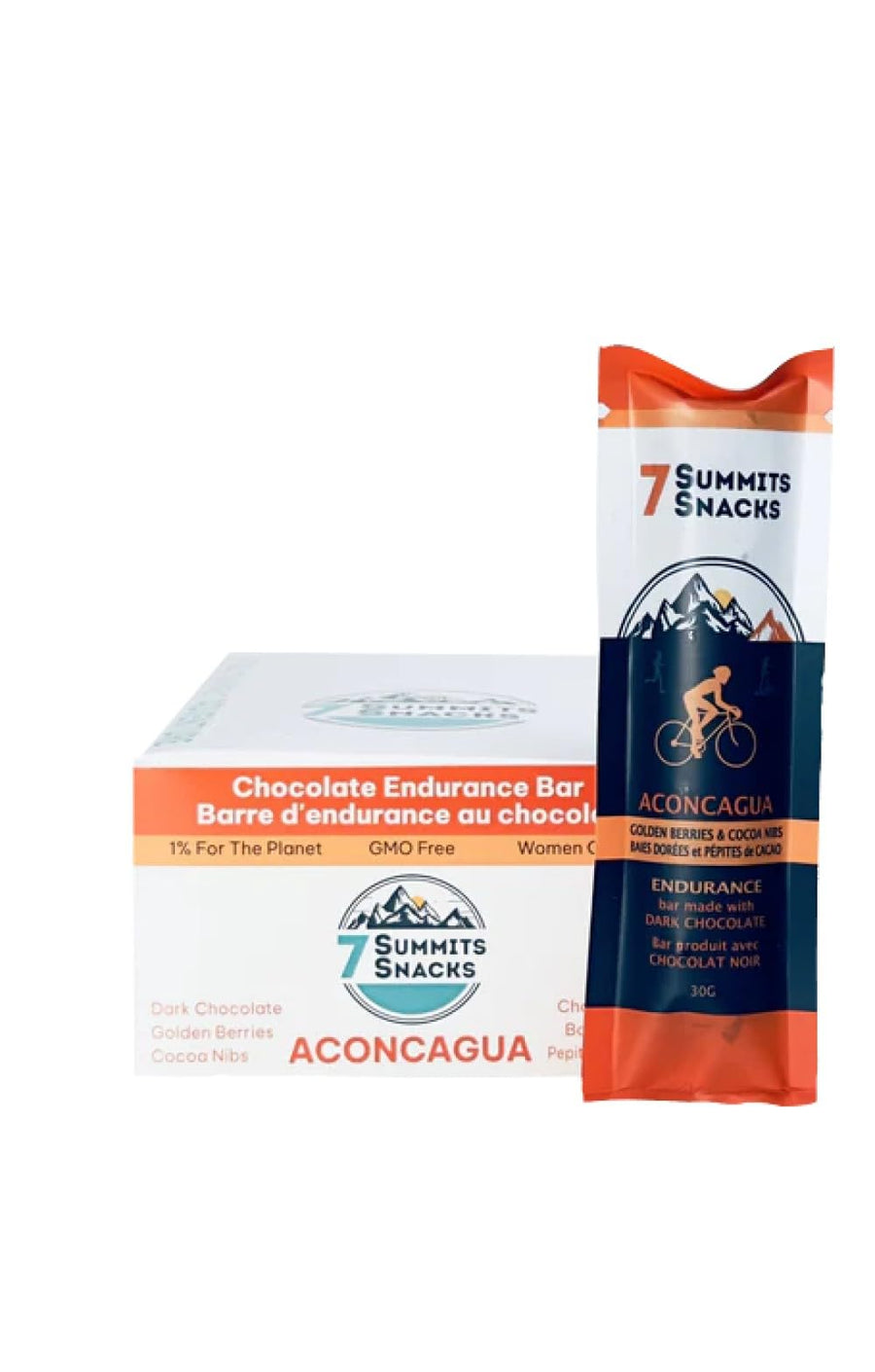 7 Summits Snacks Aconcagua Endurance Bar – 12 Pack (31g each) - Canadian Distribution - Ships Free Within Canada on Orders Above CAD $199