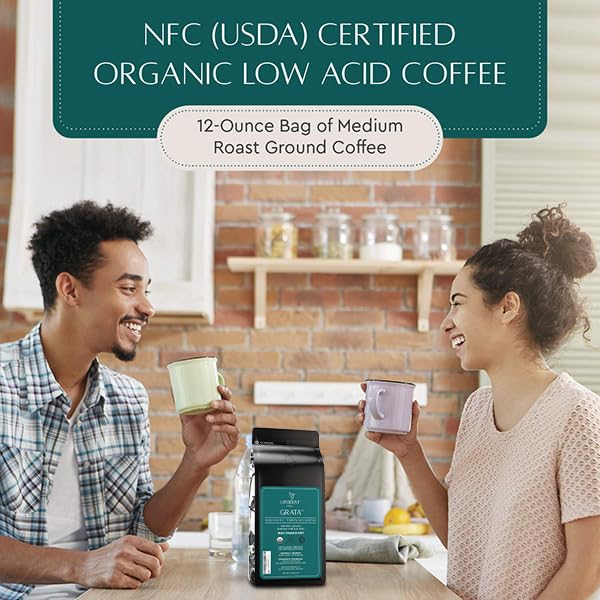 Lifeboost – Ground Coffee – Medium Roast – 12oz – Low acid organic