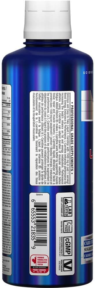 ALLMAX – L-Carnitine Liquid + Vitamin B5 – Blue Raspberry – 473 ml