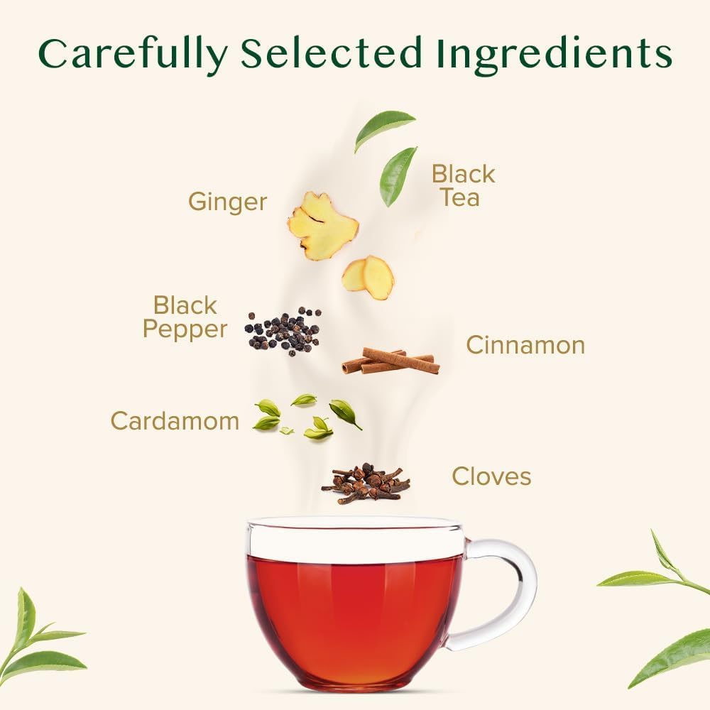 VAHDAM Ginger Masala Chai Tea - Loose Leaf Indian Spiced Chai (50+ Cups, 3.53oz) | Hot, Iced & Latte Ready - Canadian Distribution - Ships Free Within Canada on Orders Above CAD $199