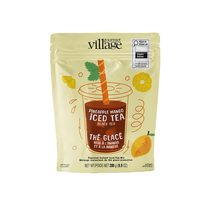 Gourmet du Village Pineapple Mango Black Iced Tea (2 Packs) - Canadian Distribution - Ships Free Within Canada on Orders Above CAD $199