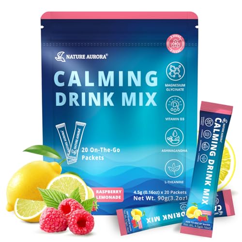 Adaptogenic Drink Mix – Electrolytes and Magnesium – Raspberry Lemonade – 20 Sticks