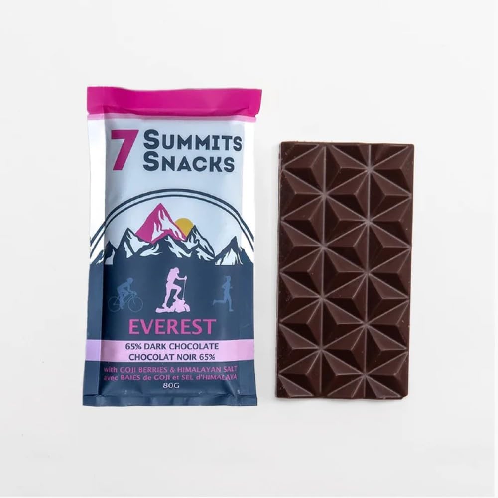 7 Summits Snacks Everest Superfood Chocolate Bar 2 x 80g - Canadian Distribution - Ships Free Within Canada on Orders Above CAD $199