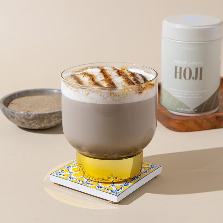 Midori Spring – Organic Hojicha Powder – Roasted Green Tea – Smooth Roast – Antioxidant rich low caffeine