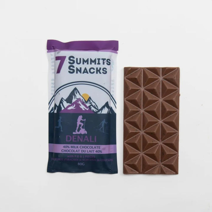 7 Summits Snacks Denali Superfood Chocolate Bar – 12 Pack (80g each) - Canadian Distribution - Ships Free Within Canada on Orders Above CAD $199