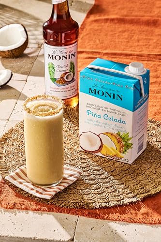 Monin Piña Colada Fruit Mix 1.4L – Tropical Blend for Smoothies, Cocktails, Shakes & Mocktails - Canadian Distribution - Ships Free Within Canada on Orders Above CAD $199