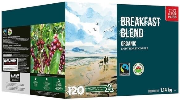 Kirkland Signature – Organic Breakfast Blend Coffee – Light Roast – 120 K Cups