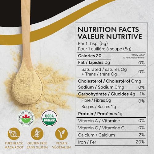 Rootalive - Organic Black Maca Powder - Gelatinized - 200g