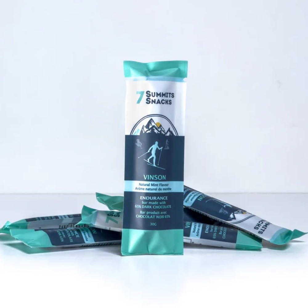 7 Summits Snacks Vinson Endurance Chocolate Bar 12x31g - Canadian Distribution - Ships Free Within Canada on Orders Above CAD $199
