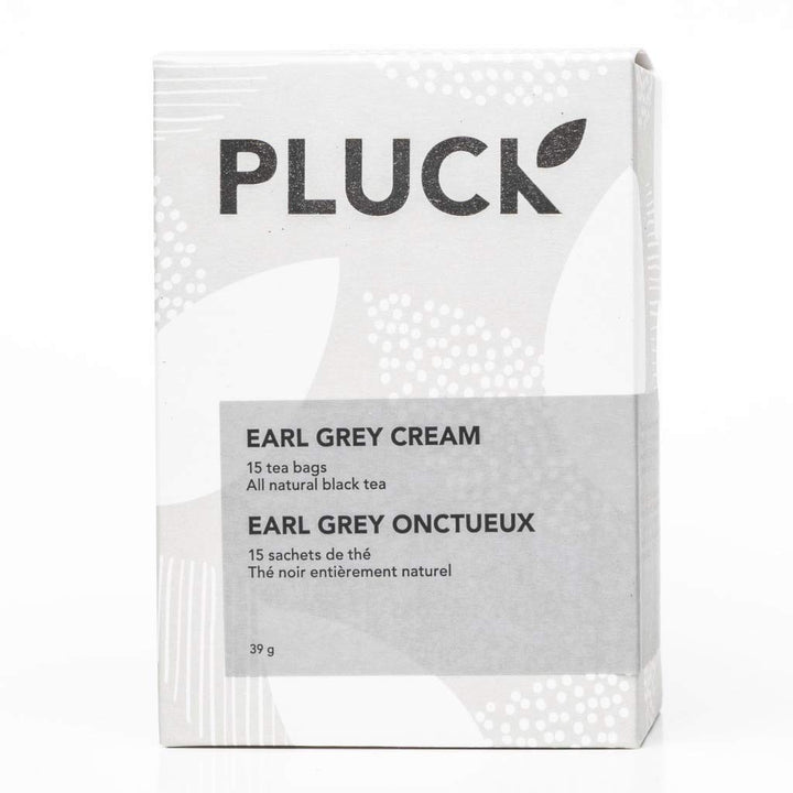 PLUCK TEA Earl Grey Cream – 2 x 15 Compostable Pyramid Tea Bags - Canadian Distribution - Ships Free Within Canada on Orders Above CAD $199