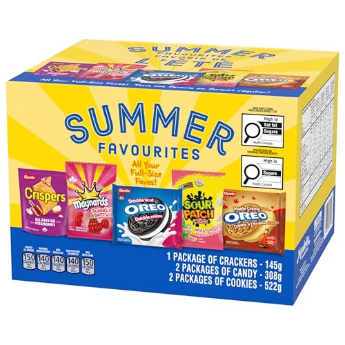 Summer Snack Box 975g - Beach & Picnic Assortment with Cookies, Candies & Crispers - Canadian Distribution - Ships Free Within Canada on Orders Above CAD $199