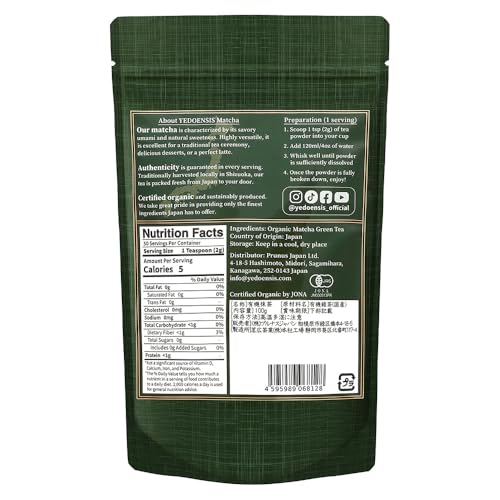Yedoensis – Premium Organic Matcha – Japanese Green Tea – 100g
