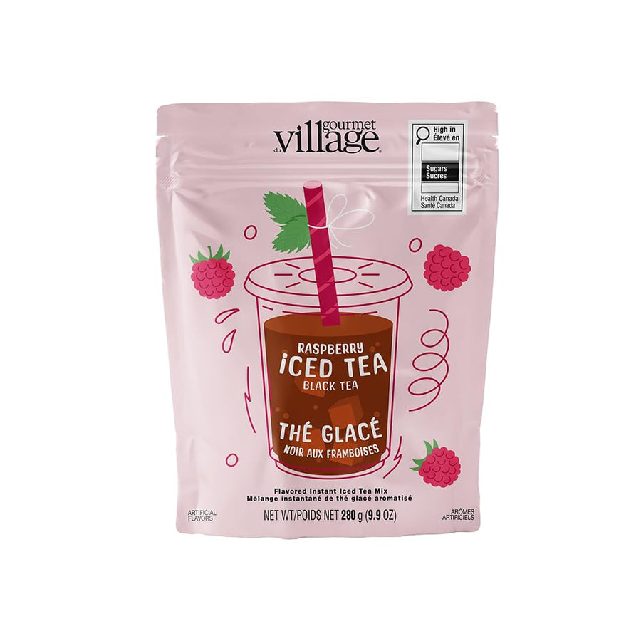 Gourmet du Village Raspberry Black Iced Tea (2 Packs) - Canadian Distribution - Ships Free Within Canada on Orders Above CAD $199