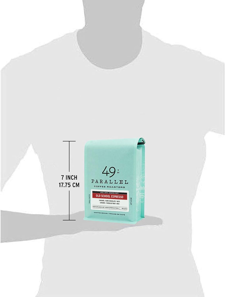 49th Parallel Coffee Roasters – Roasted Coffee Beans – Old School Espresso Medium Dark Roast – 12oz – Small batch roasted