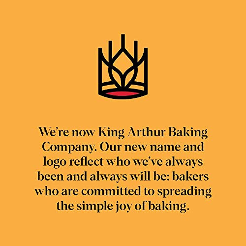 King Arthur Baking Company logo and text on a yellow background