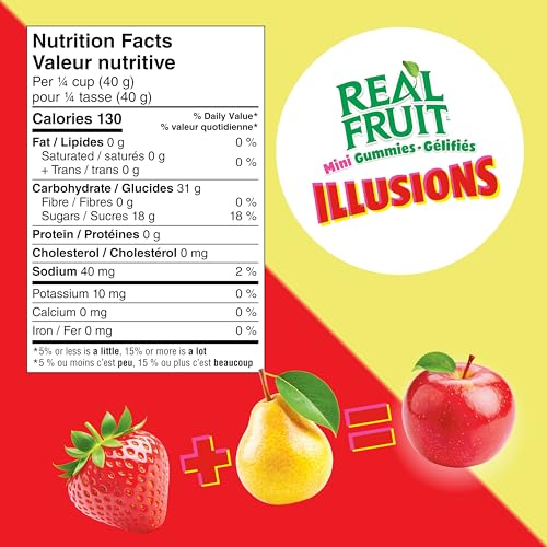 REALFRUIT Illusions Strawberry Pear Gummies - 2 x 325g - Canadian Distribution - Ships Free Within Canada on Orders Above CAD $199
