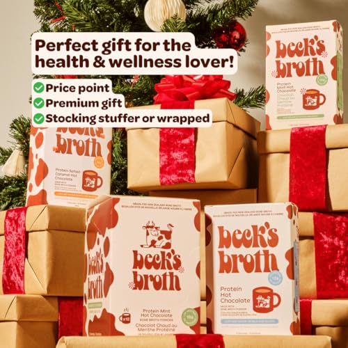 Beck’s Broth – Protein Hot Chocolate – Original – 5 Pack – Bone broth based high protein