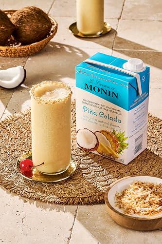 Monin Piña Colada Fruit Mix 1.4L – Tropical Blend for Smoothies, Cocktails, Shakes & Mocktails - Canadian Distribution - Ships Free Within Canada on Orders Above CAD $199