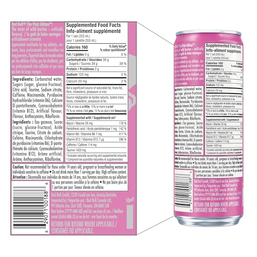 Red Bull Energy Drink Wild Berries Edition, 355ml (24-Pack) - Canadian Distribution - Ships Free Within Canada on Orders Above CAD $199