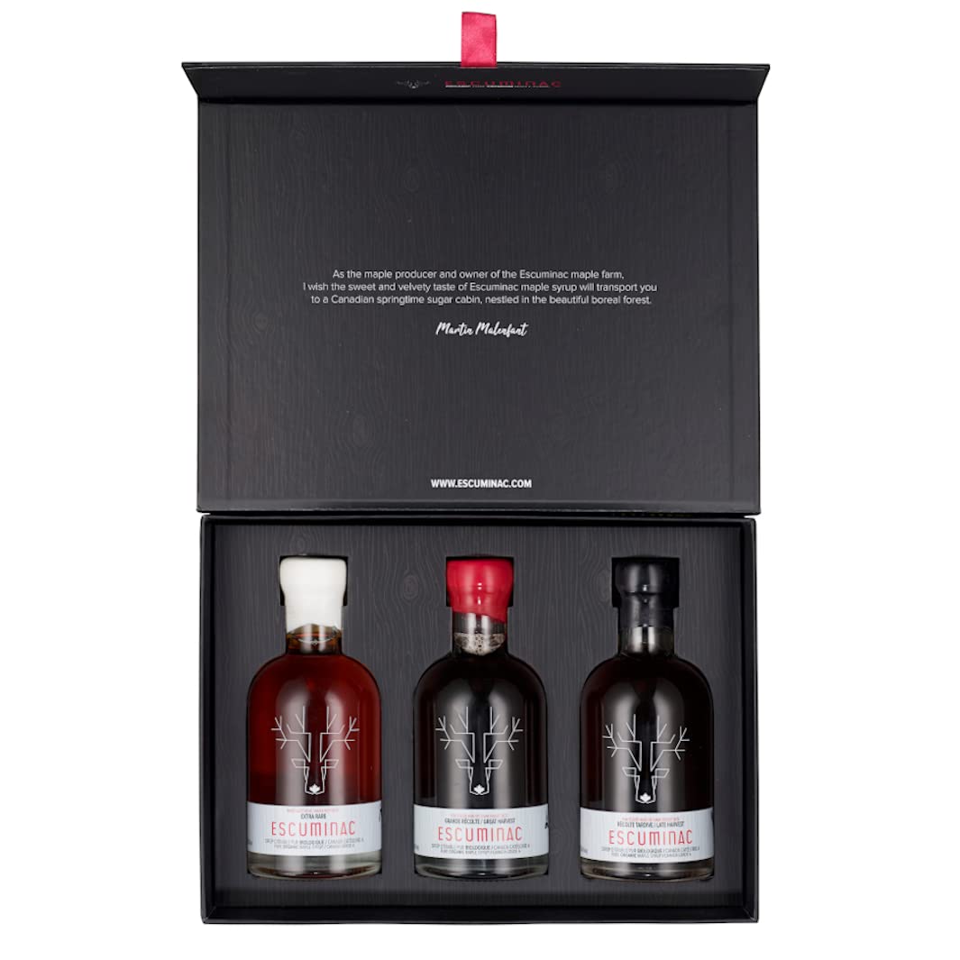 Escuminac – Maple Syrup Gift Set – Amber to Dark – 3 × 200mL