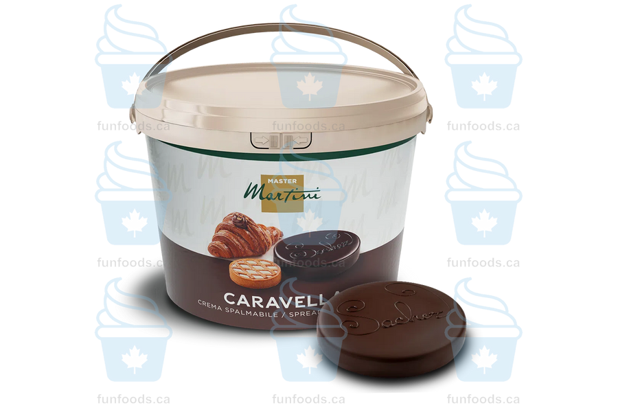 Caravella Dark Chocolate Spreadable Cream Coating - 5 KG Bucket - Canadian Distributor