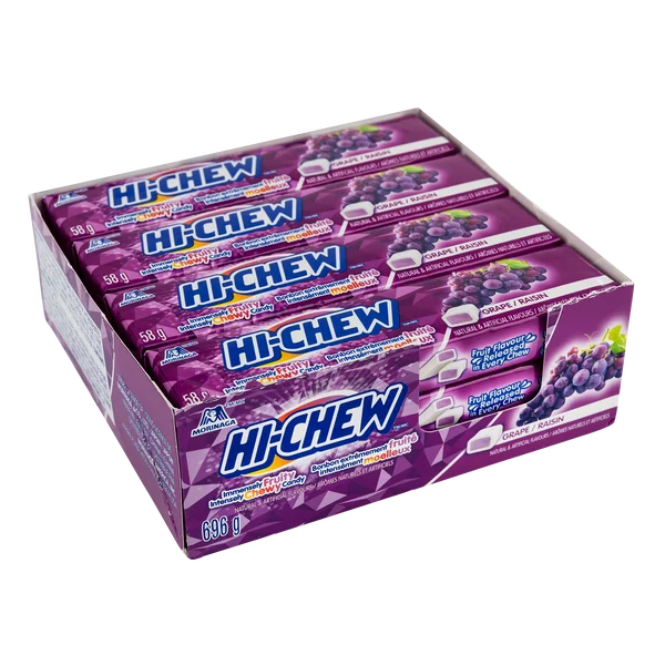Grape Candy - 48 × 58 g - Hi-Chew - Canadian Distribution - Ships Free Within Canada on Orders Above CAD $199